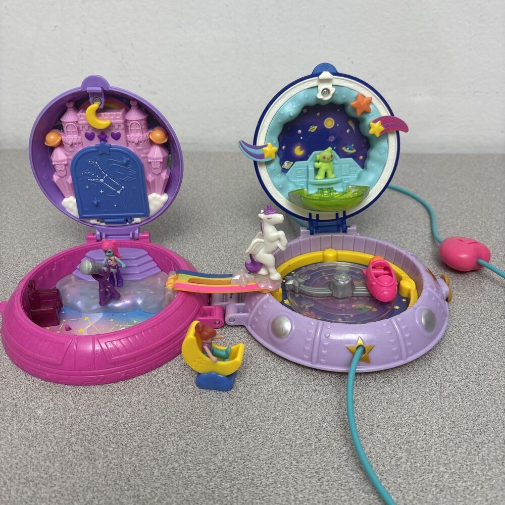 Polly Pocket Double Play Spaceship With 2 Dolls & Some Accessories, Broken Gate